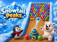 SnowTail Peaks: 3D bubble pop adventure